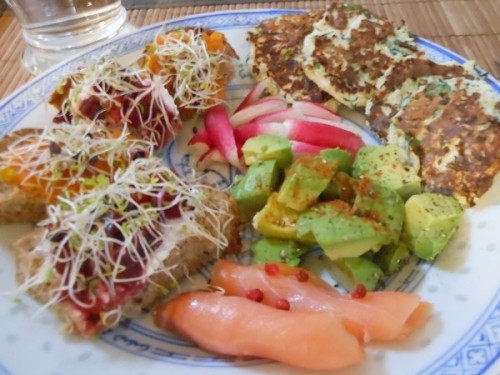 assiette composée, concours, repas facile, assortiment, crudités, restes