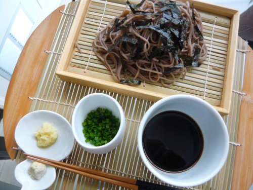 pâtes froides,soba,japon,été,zaru soba